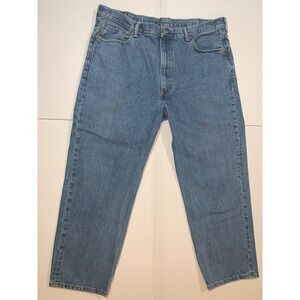 Levi Strauss 550 Relaxed Fit Blue Jeans 100% Cotton Men's Denim 42 x 30 Used